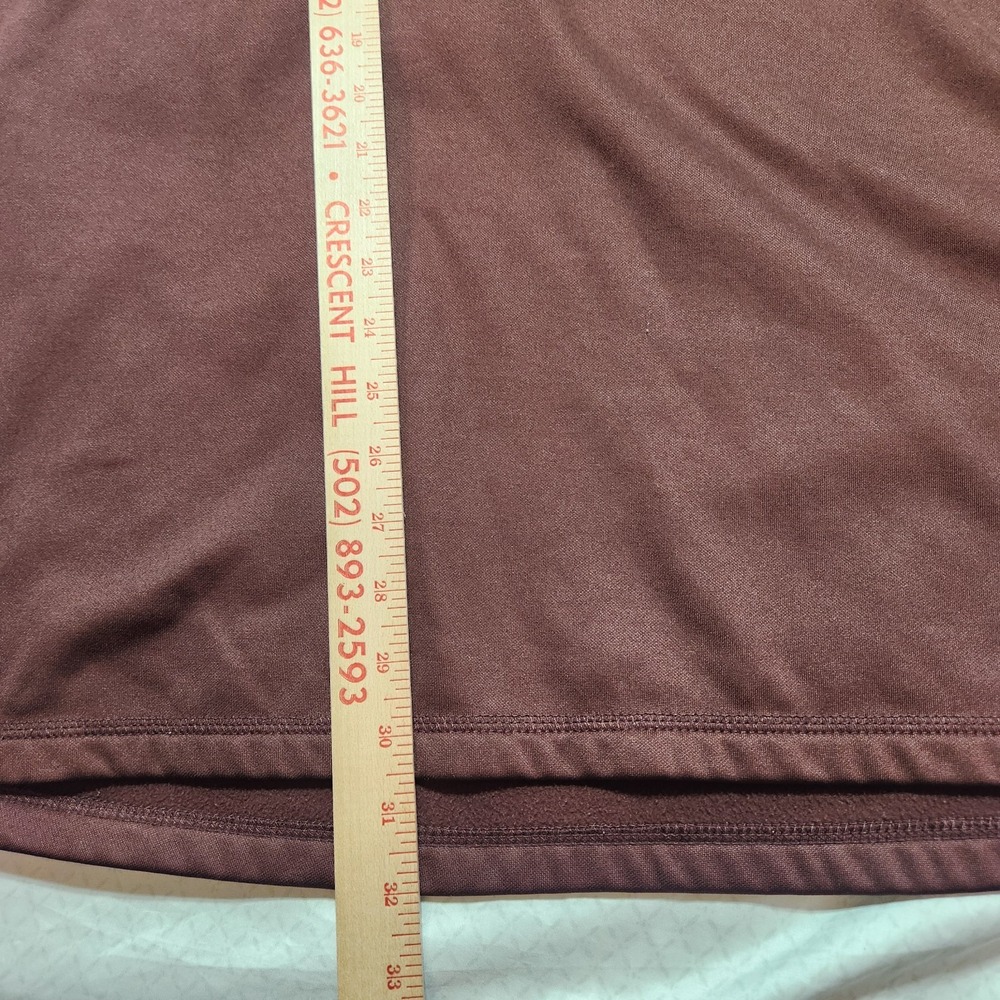 Browning Pullover Mens 2X Fleece 1/4 Zip Brown/Maroon-ish Sweatshirt Long Sleeve - Picture 5 of 7